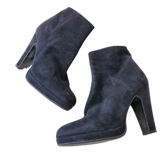 Miu Miu Black Suede Ankle Boots 36.5 - Picture 1 of 6
